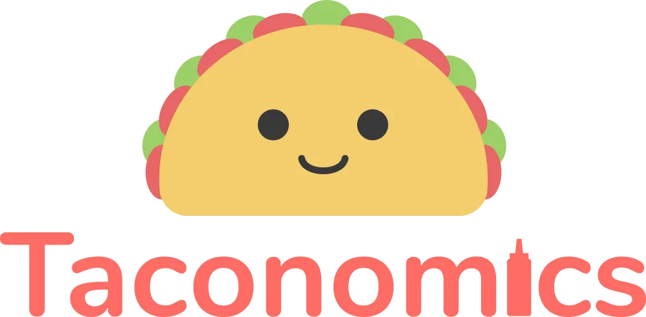 The Taconomics logo: a smiling taco above the wordmark